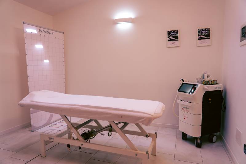 Stanza per l'epilazione laser a diodo